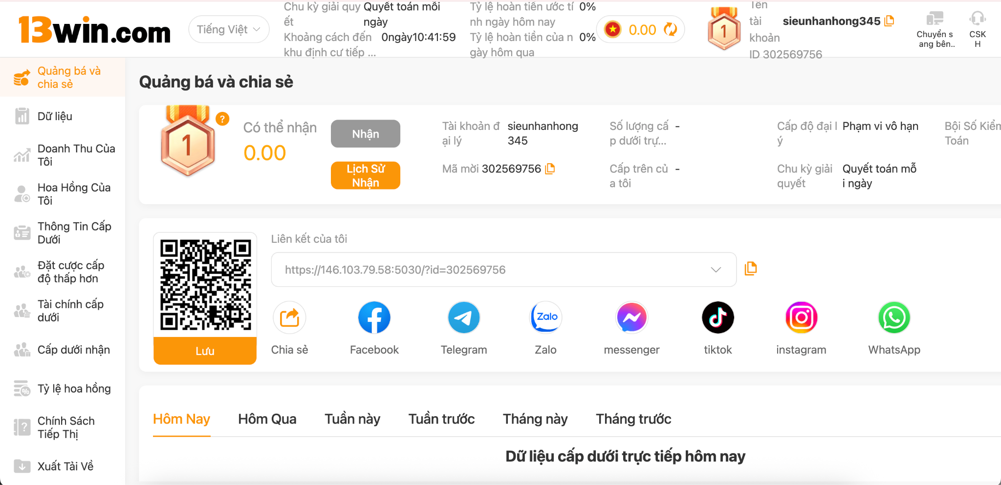 Tổng quan về chính sách đại lý 13Win